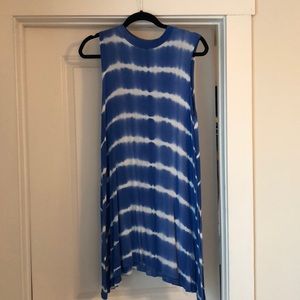 Blue and white tie dye boutique dress